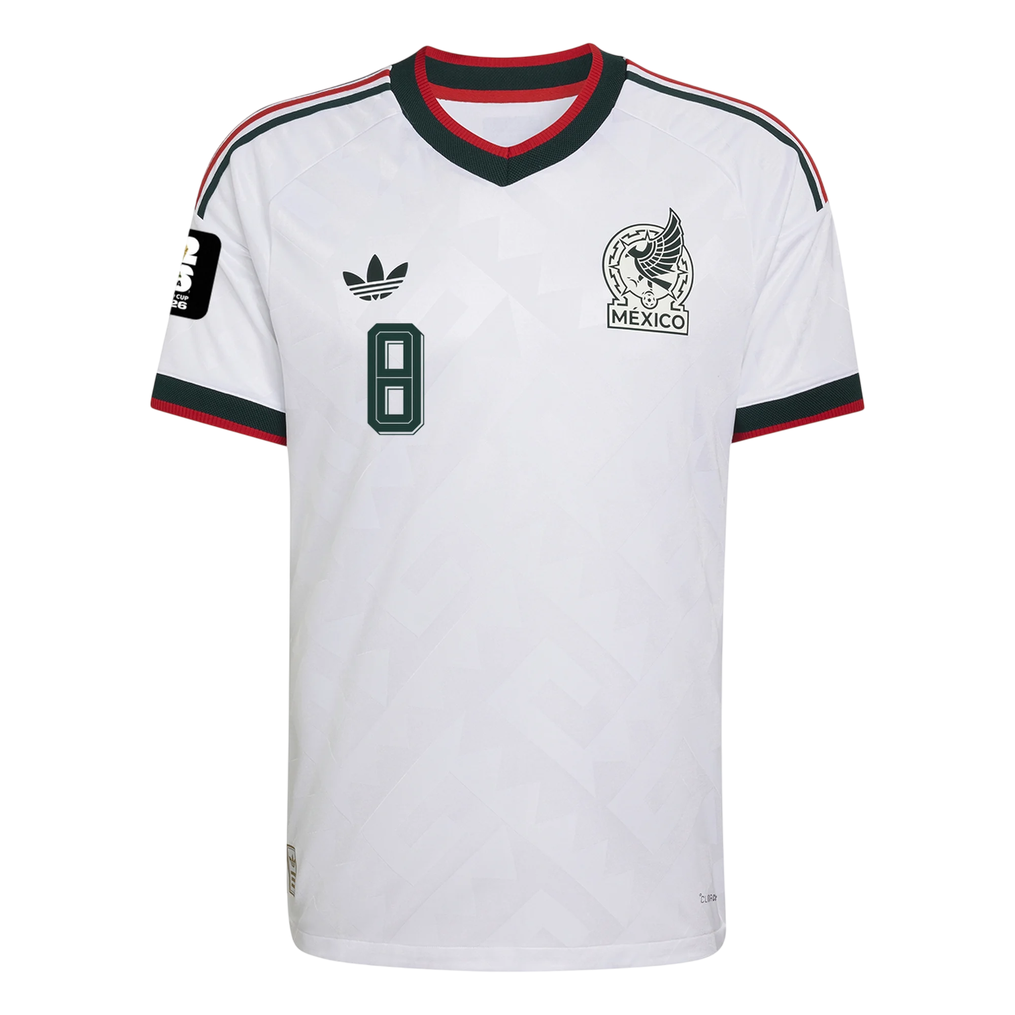 Mexico A. FIDALGO #8 Away World Cup 2026 Jersey White Men's