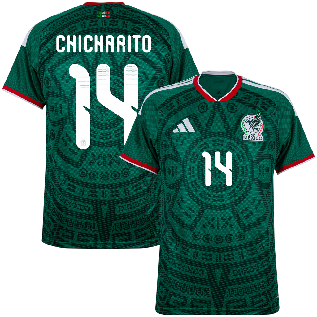 Mexico CHICHARITO #14 Home World Cup 2026 Jersey Green Men's