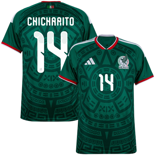 Mexico CHICHARITO #14 Home World Cup 2026 Jersey Green Men's