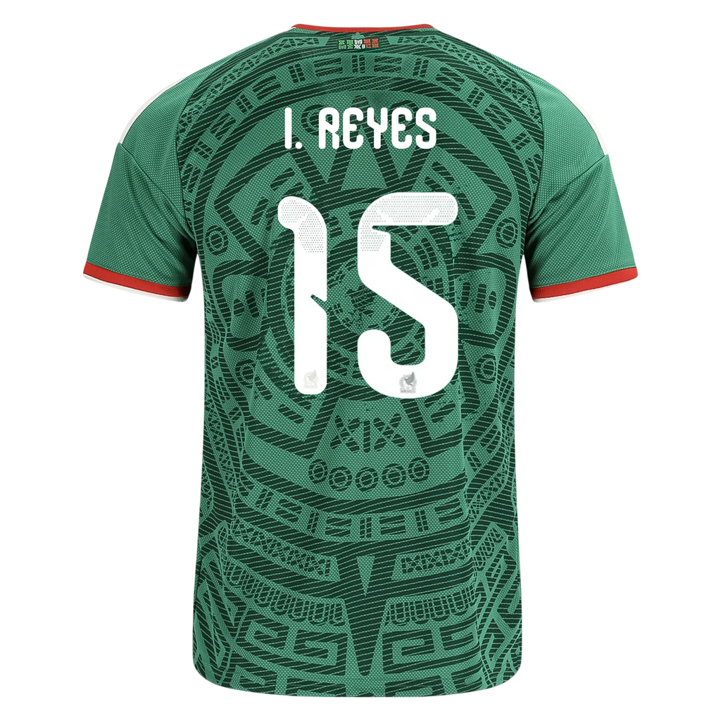 Mexico I. REYES #15 Home World Cup 2026 Jersey Green Men's