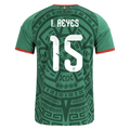 Mexico I. REYES #15 Home World Cup 2026 Jersey Green Men's