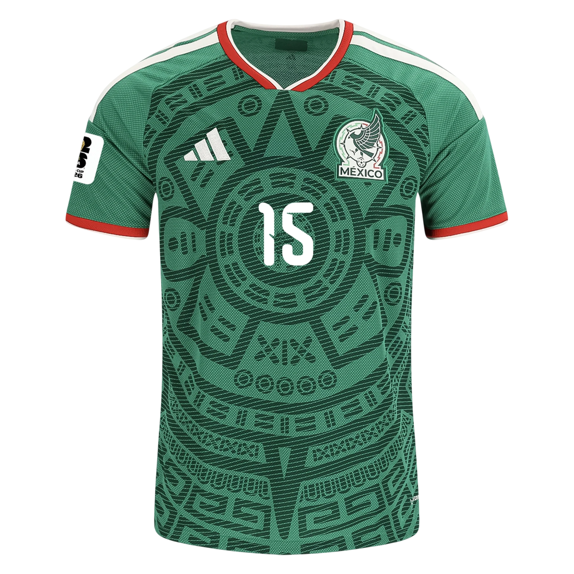 Mexico I. REYES #15 Home World Cup 2026 Jersey Green Men's