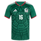 Mexico QUINONES #16 Home World Cup 2026 Jersey Green Men's