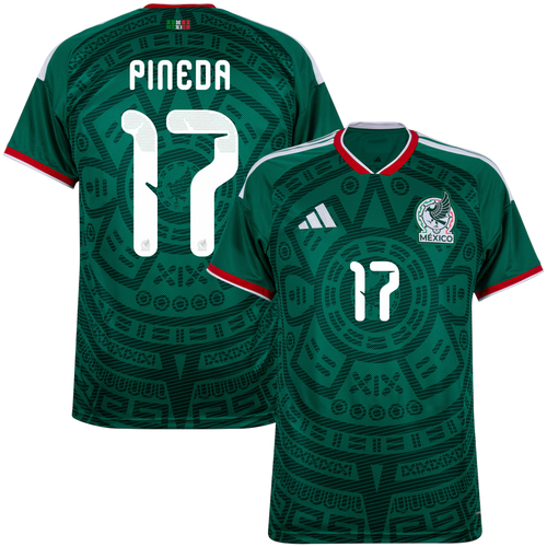 Mexico PINEDA #17 Home World Cup 2026 Jersey Green Men's