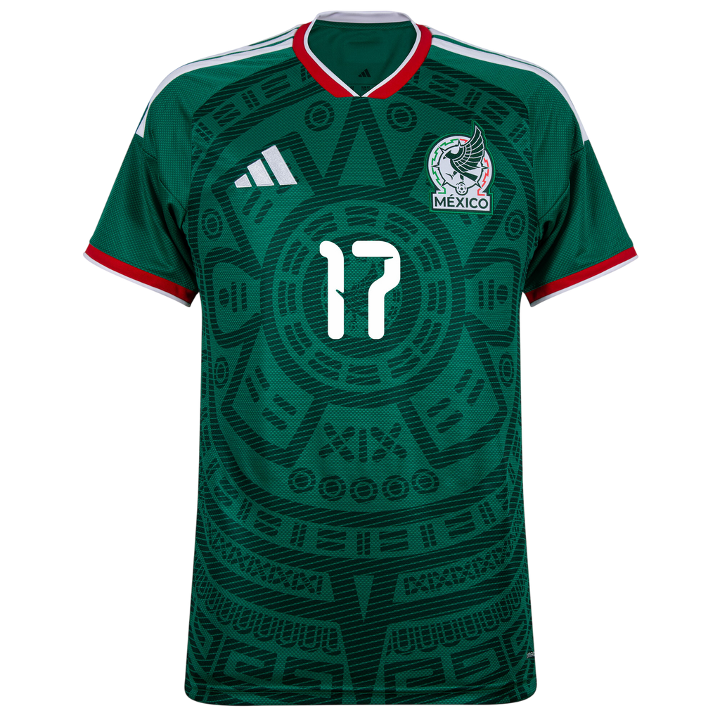 Mexico PINEDA #17 Home World Cup 2026 Jersey Green Men's