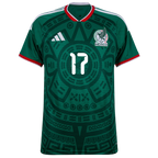 Mexico PINEDA #17 Home World Cup 2026 Jersey Green Men's