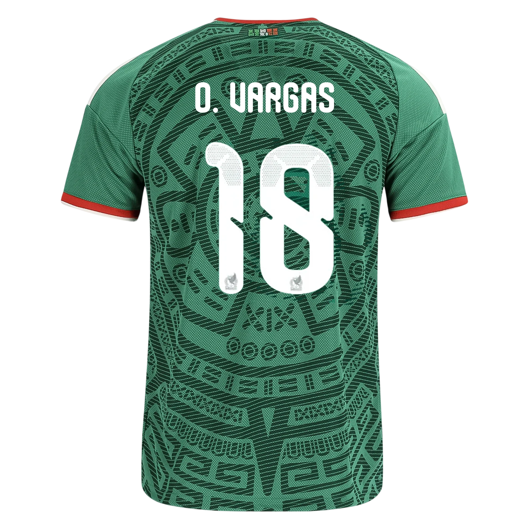Mexico O. VARGAS #18 Home World Cup 2026 Jersey Green Men's