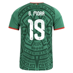Mexico G. MORA #19 Home World Cup 2026 Jersey Green Men's