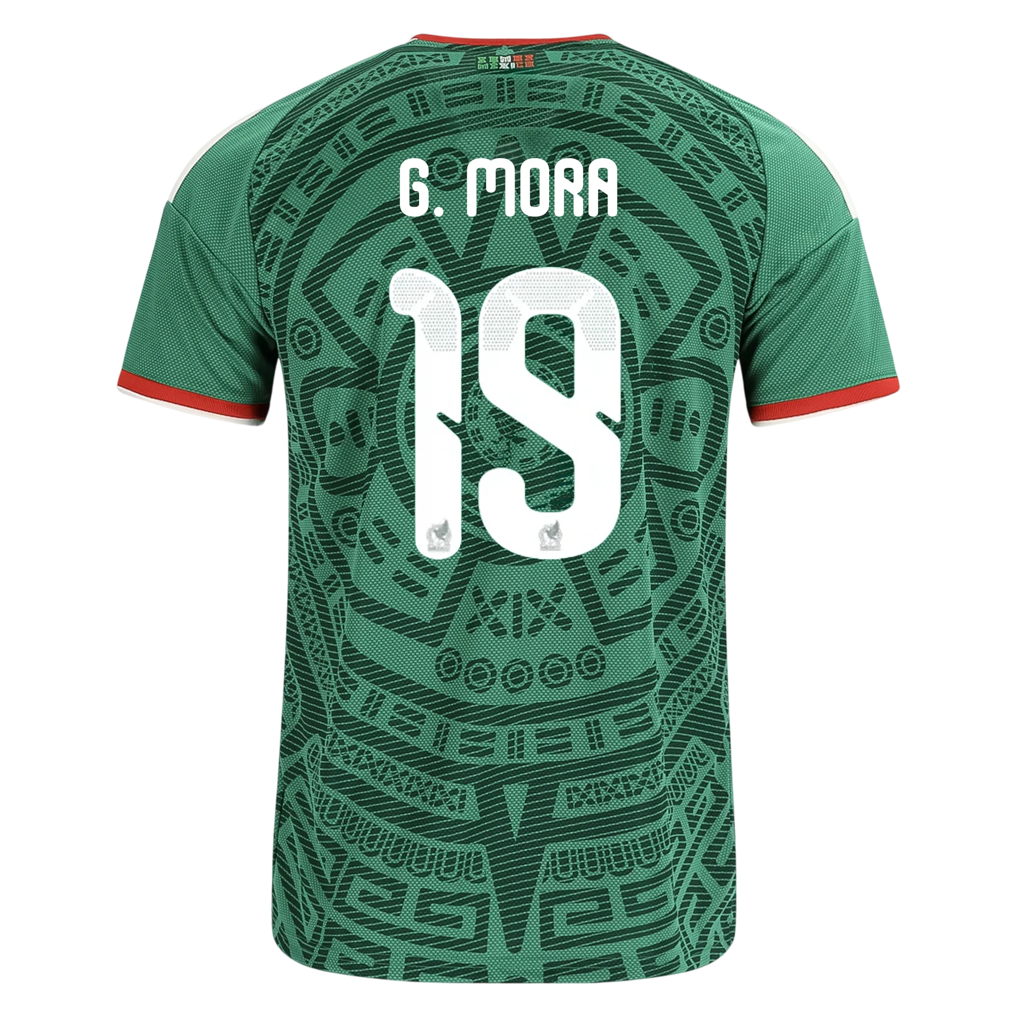 Mexico G. MORA #19 Home World Cup 2026 Jersey Green Men's
