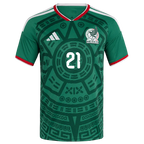 Mexico C. HUERTA #21 Home World Cup 2026 Jersey Green Men's