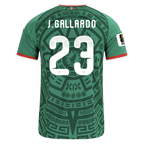 Mexico J. GALLARDO #23 Home World Cup 2026 Jersey Green Men's