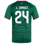 Mexico L. CHAVEZ #24 Home World Cup 2026 Jersey Green Men's