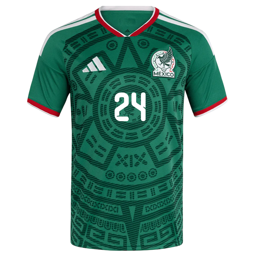Mexico L. CHAVEZ #24 Home World Cup 2026 Jersey Green Men's