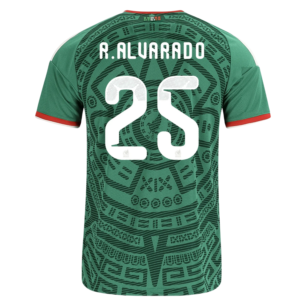 Mexico R. ALVARADO #25 Home World Cup 2026 Jersey Green Men's
