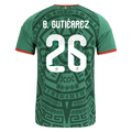 Mexico B. GUTIERREZ #26 Home World Cup 2026 Jersey Green Men's