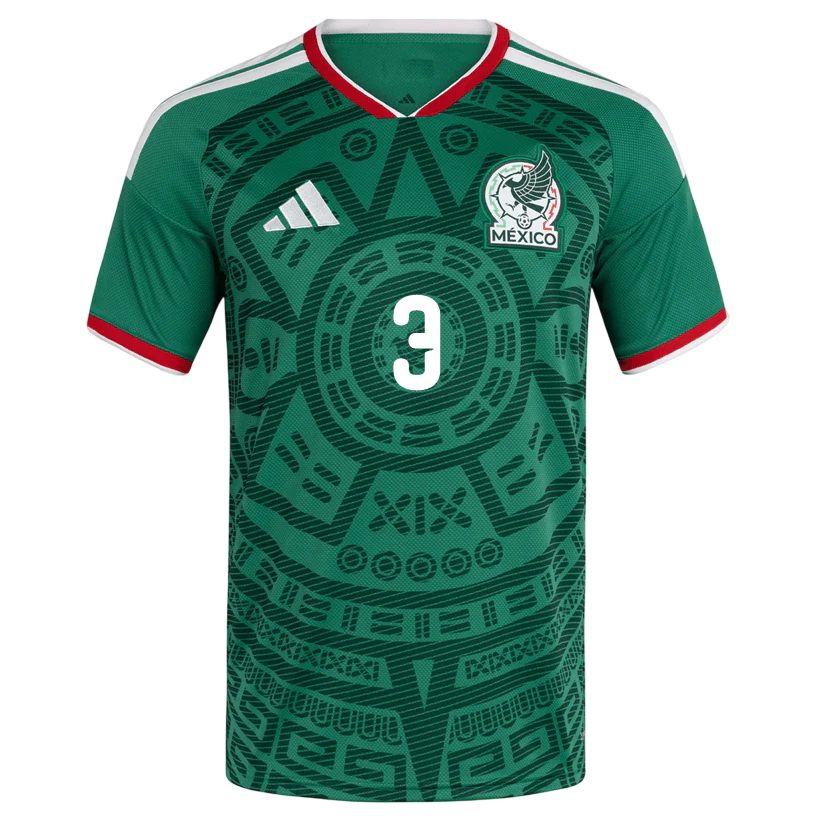 Mexico C. MONTES #3 Home World Cup 2026 Jersey Green Men's