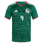 Mexico E. ALVAREZ #4 Home World Cup 2026 Jersey Green Men's