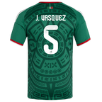 Mexico J. VASQUEZ #5 Home World Cup 2026 Jersey Green Men's