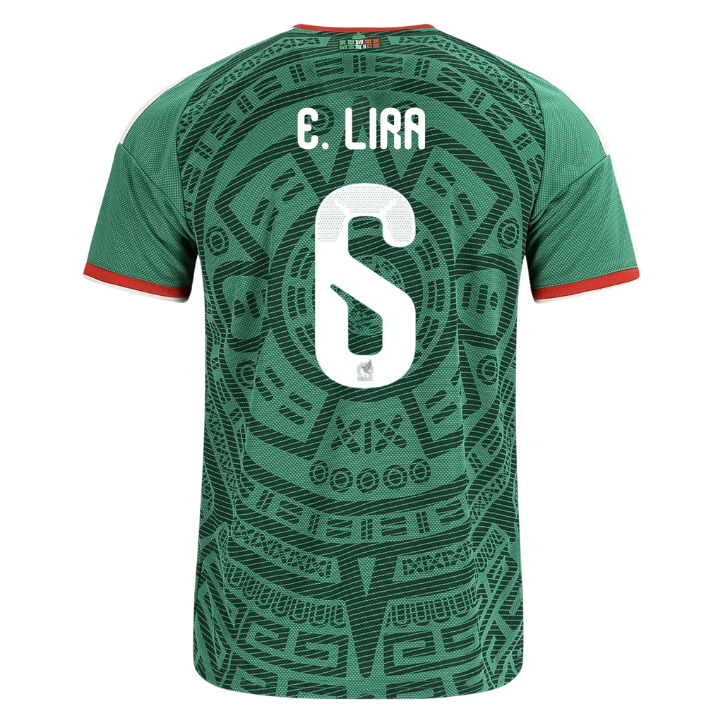 Mexico E. LIRA #6 Home World Cup 2026 Jersey Green Men's
