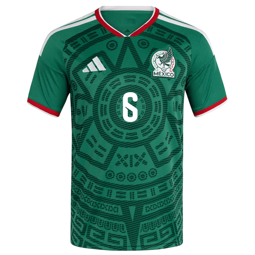 Mexico E. LIRA #6 Home World Cup 2026 Jersey Green Men's