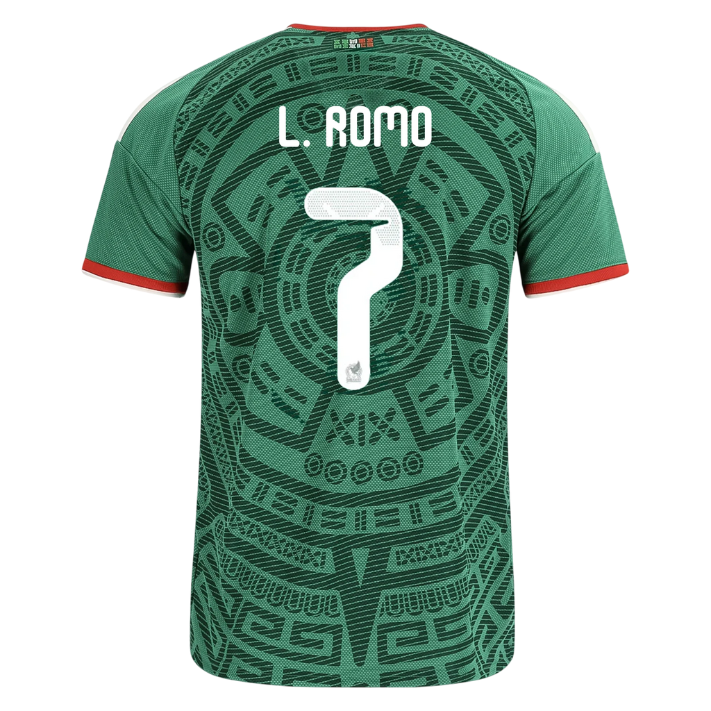 Mexico L. ROMO #7 Home World Cup 2026 Jersey Green Men's