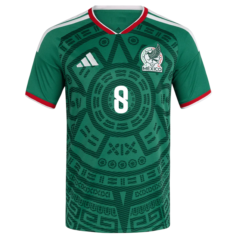 Mexico A. FIDALGO #8 Home World Cup 2026 Jersey Green Men's