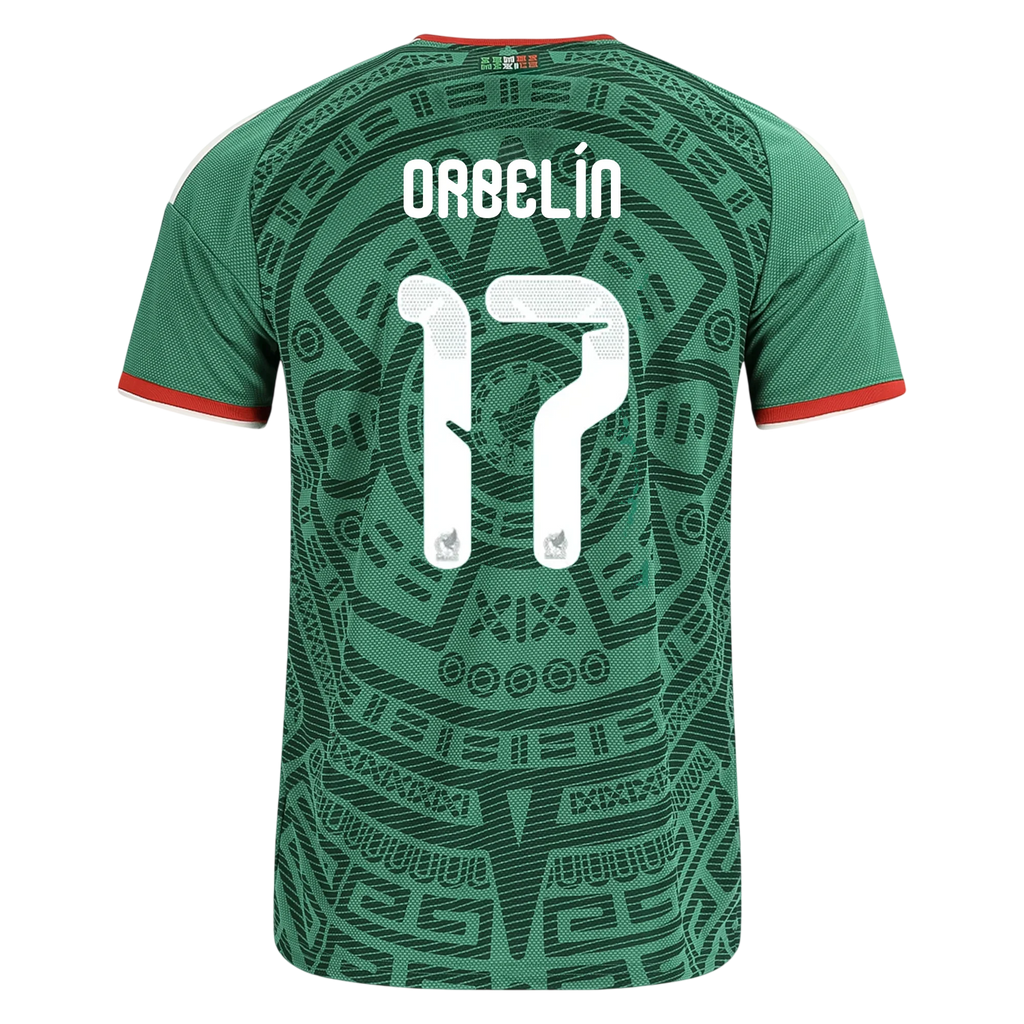 Mexico ORBERLIN #17 Home World Cup 2026 Jersey Green Men's