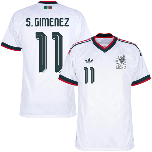 Mexico S.GIMENEZ #11 Away World Cup 2026 Jersey Player's Version White Men's