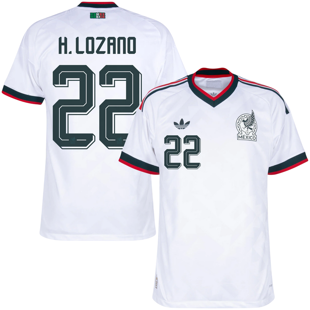 Mexico H.LOZANO #22 Away World Cup 2026 Jersey Player's Version White Men's