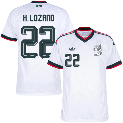 Mexico H.LOZANO #22 Away World Cup 2026 Jersey Player's Version White Men's