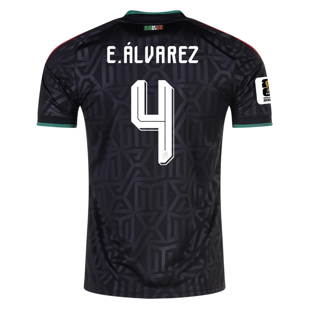 Mexico E. ALVAREZ #4 Third World Cup 2026 Jersey Black Men's