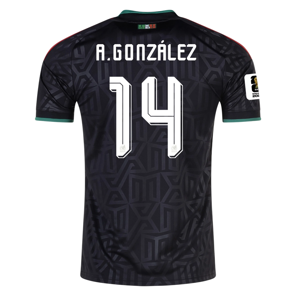 Mexico A. GONZALEZ #14 Third World Cup 2026 Jersey Black Men's