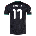 Mexico OBERLIN #17 Third World Cup 2026 Jersey Black Men's