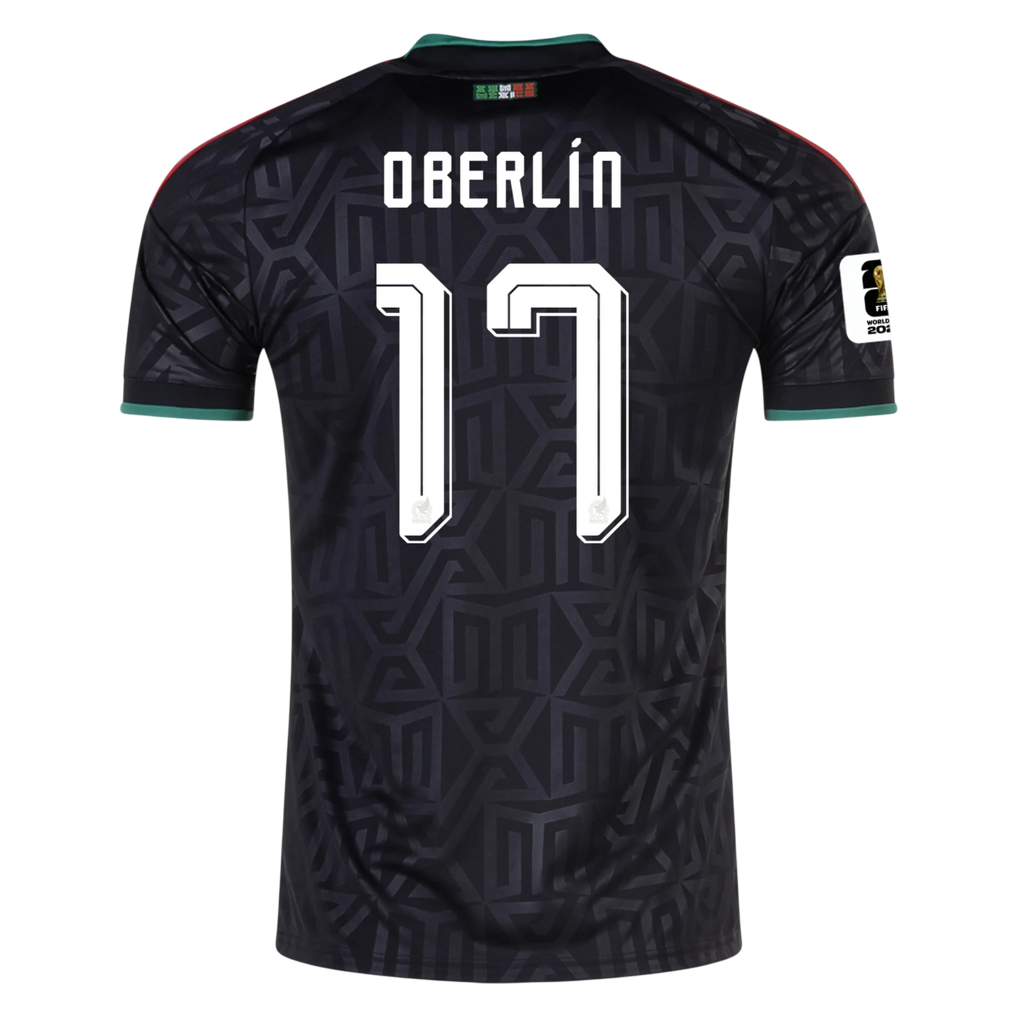 Mexico OBERLIN #17 Third World Cup 2026 Jersey Black Men's