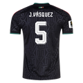 Mexico J. VASQUEZ #5 Third World Cup 2026 Jersey Black Men's
