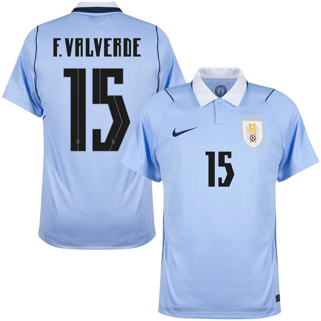 Uruguay F.VALVERDE #15 Home World Cup 2026 Jersey Light Blue Men's