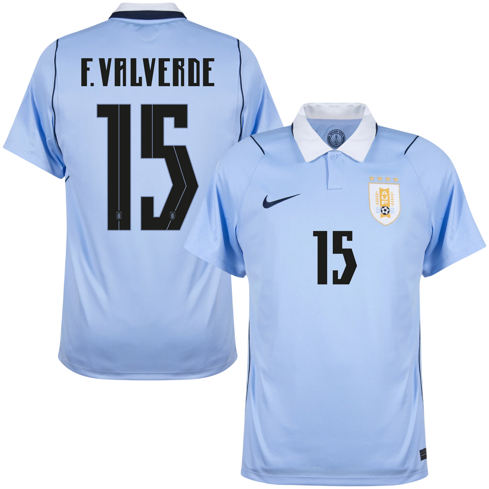 Uruguay F.VALVERDE #15 Home World Cup 2026 Jersey Light Blue Men's