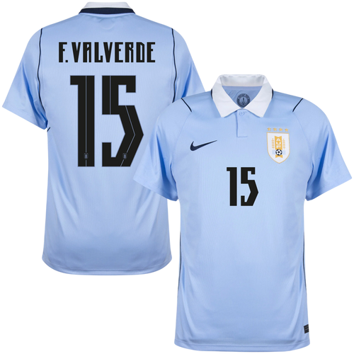 Uruguay F.VALVERDE #15 Home World Cup 2026 Jersey Light Blue Men's