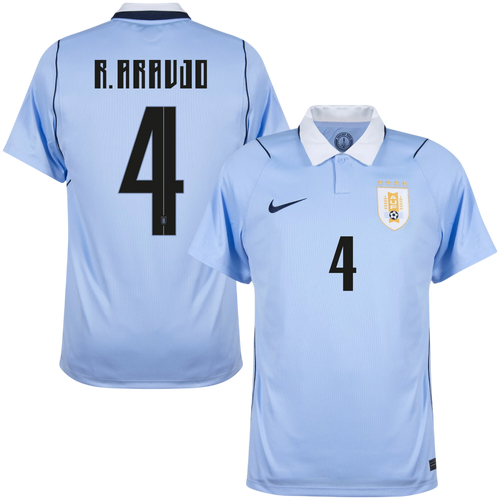 Uruguay R.ARAUJO #4 Home World Cup 2026 Jersey Light Blue Men's