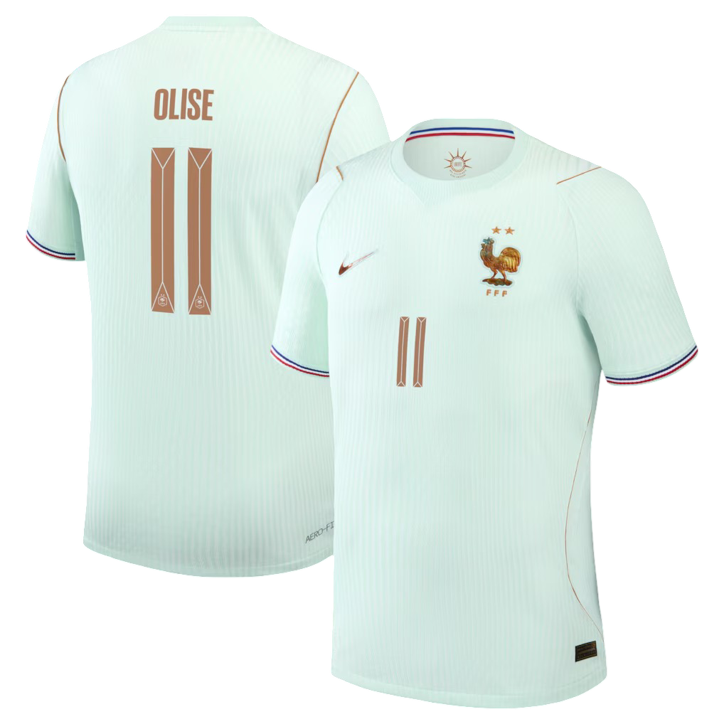 France OLISE #11 Away World Cup 2026 Jersey Light Blue Men's