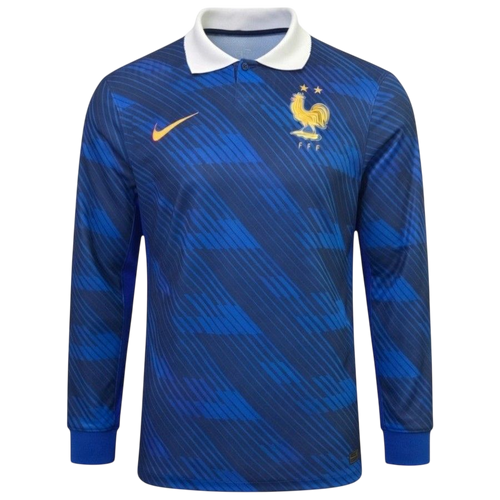 France Home World Cup 2026 Long Sleeve Jersey Blue Men's