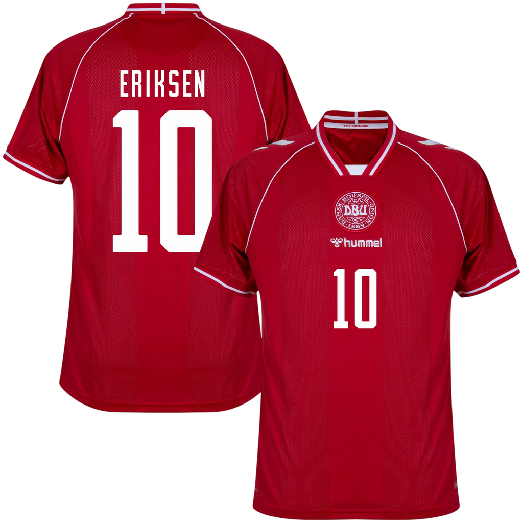 Denmark ERIKSEN #10 Home World Cup 2026 Jersey Red Men's