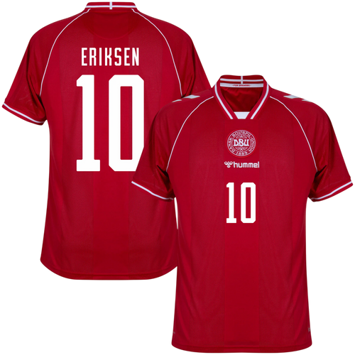 Denmark ERIKSEN #10 Home World Cup 2026 Jersey Red Men's