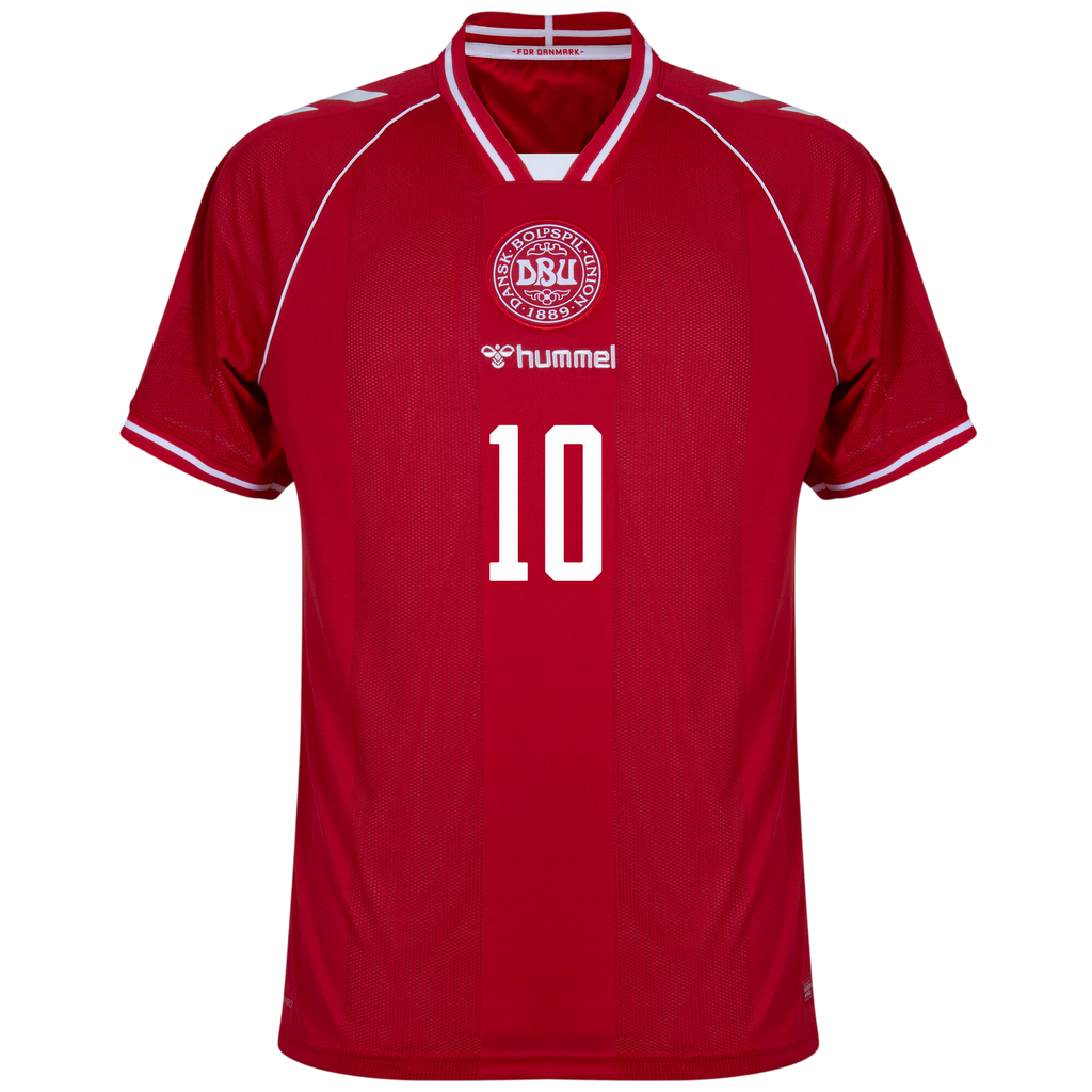 Denmark ERIKSEN #10 Home World Cup 2026 Jersey Red Men's