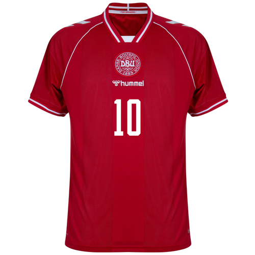 Denmark ERIKSEN #10 Home World Cup 2026 Jersey Red Men's