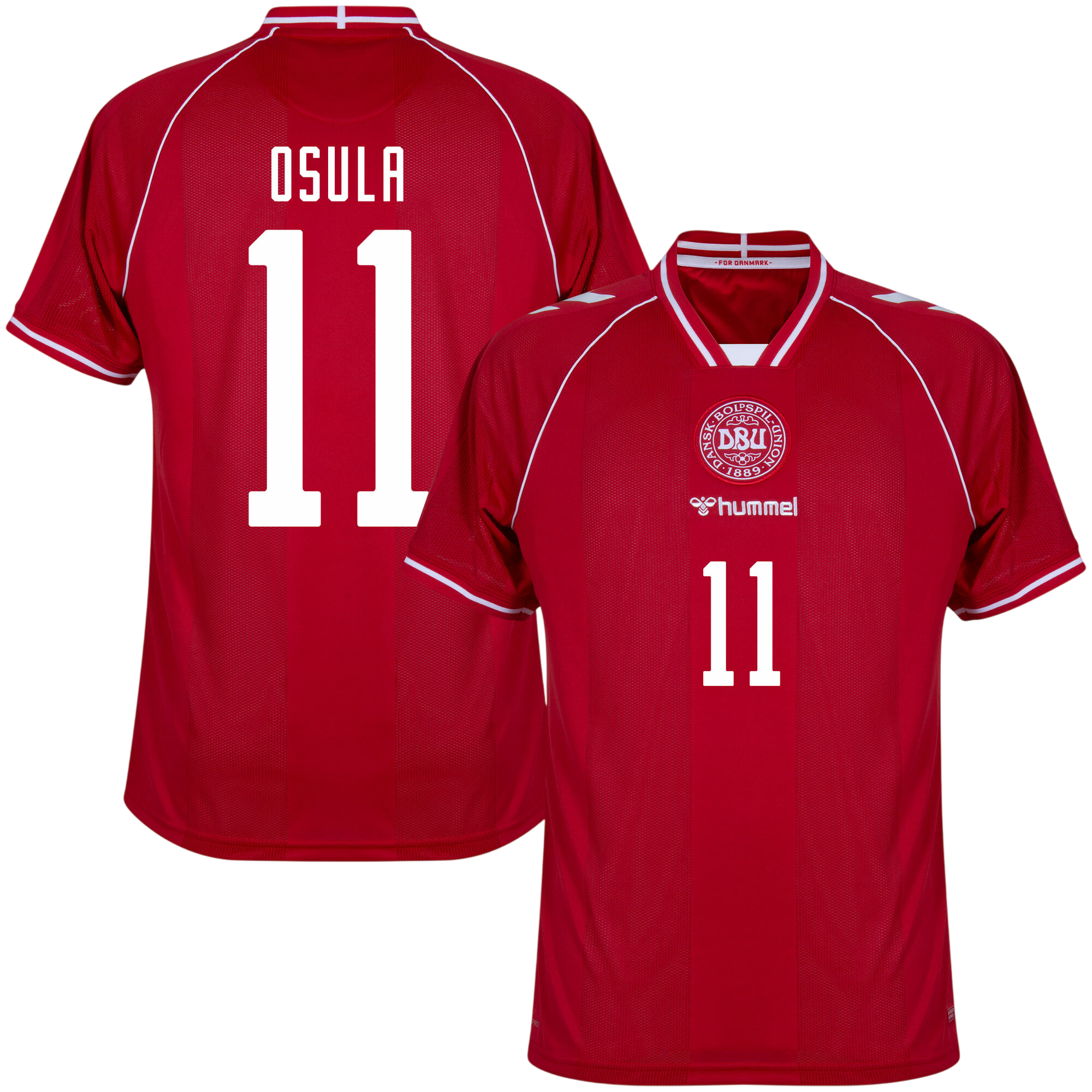 Denmark OSULA #11 Home World Cup 2026 Jersey Red Men's