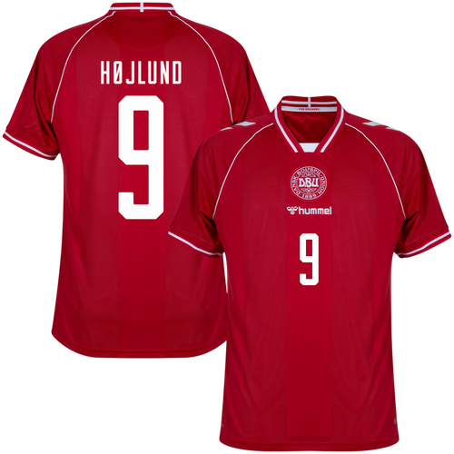 Denmark HØJLUND #9 Home World Cup 2026 Jersey Red Men's