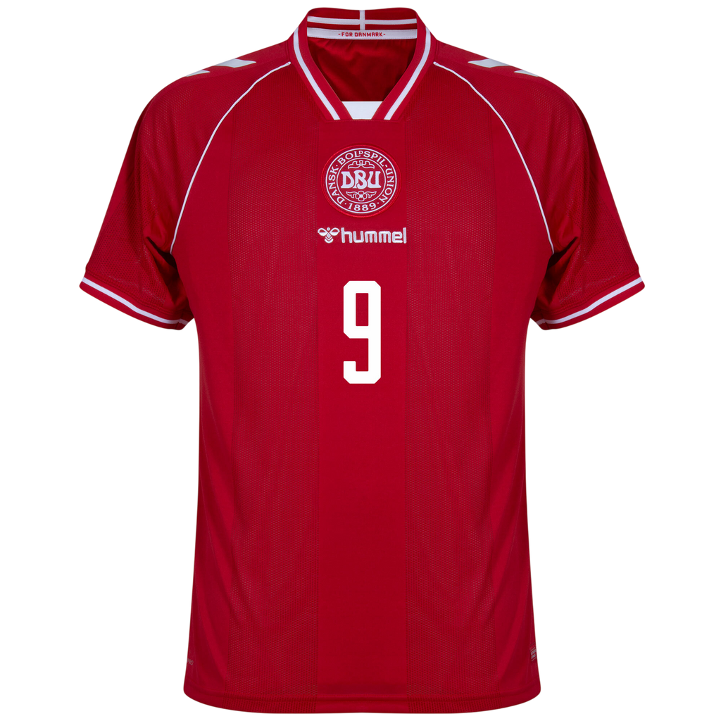 Denmark HØJLUND #9 Home World Cup 2026 Jersey Red Men's