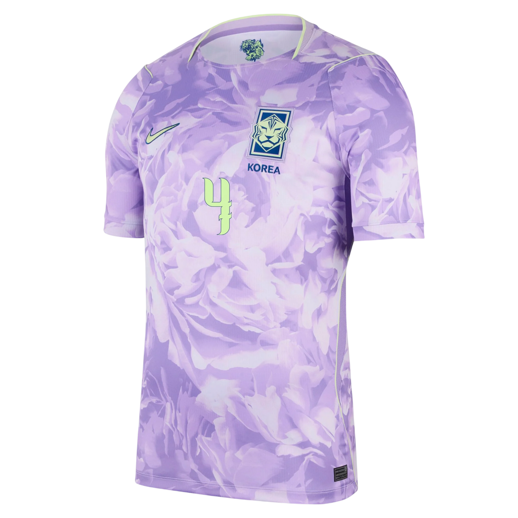 South Korea KIM MIN-JAE #4 Away World Cup 2026 Jersey Purple Men's
