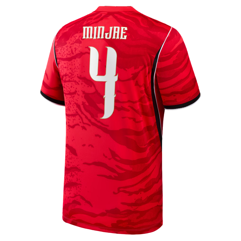 South Korea KIM MIN-JAE #4 Home World Cup 2026 Jersey Red Men's